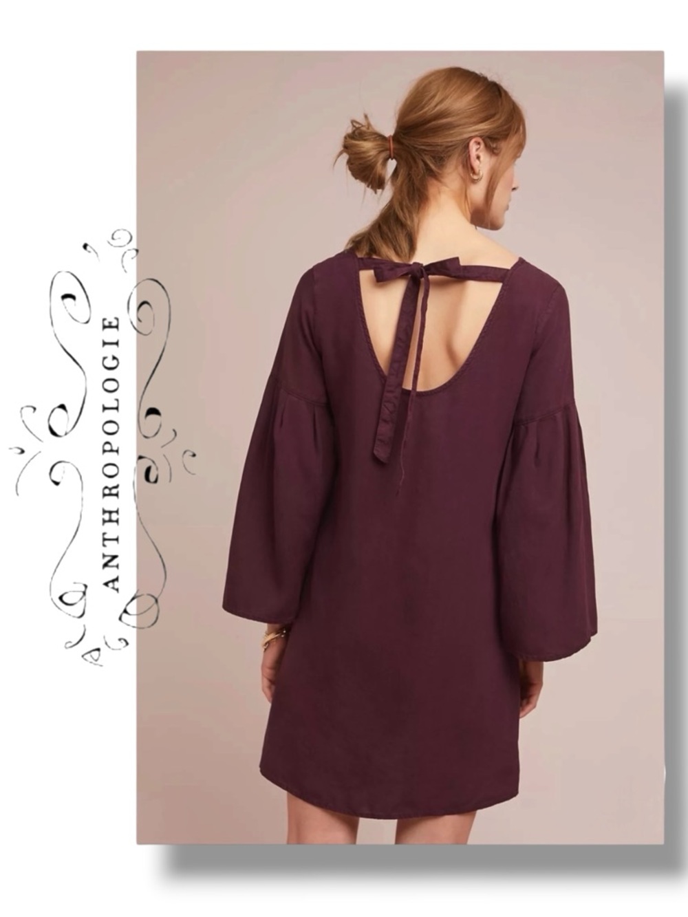 Anthropologie by Cloth & Stone 
Tiffany Tunic Dress In Plum Size XS